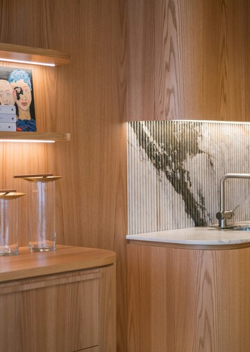 简约木纹厨房设计