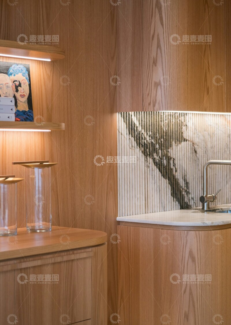 高清大图下载【趣麦麦图】简约木纹厨房设计