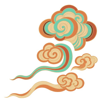 敦煌风祥云免抠元素