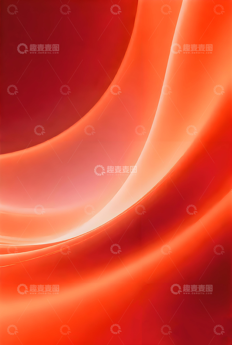 高清大图下载【趣麦麦图】新年促销红橙色渐变流动艺术背景