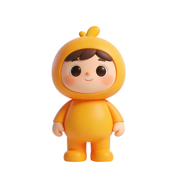 橘色3D人物