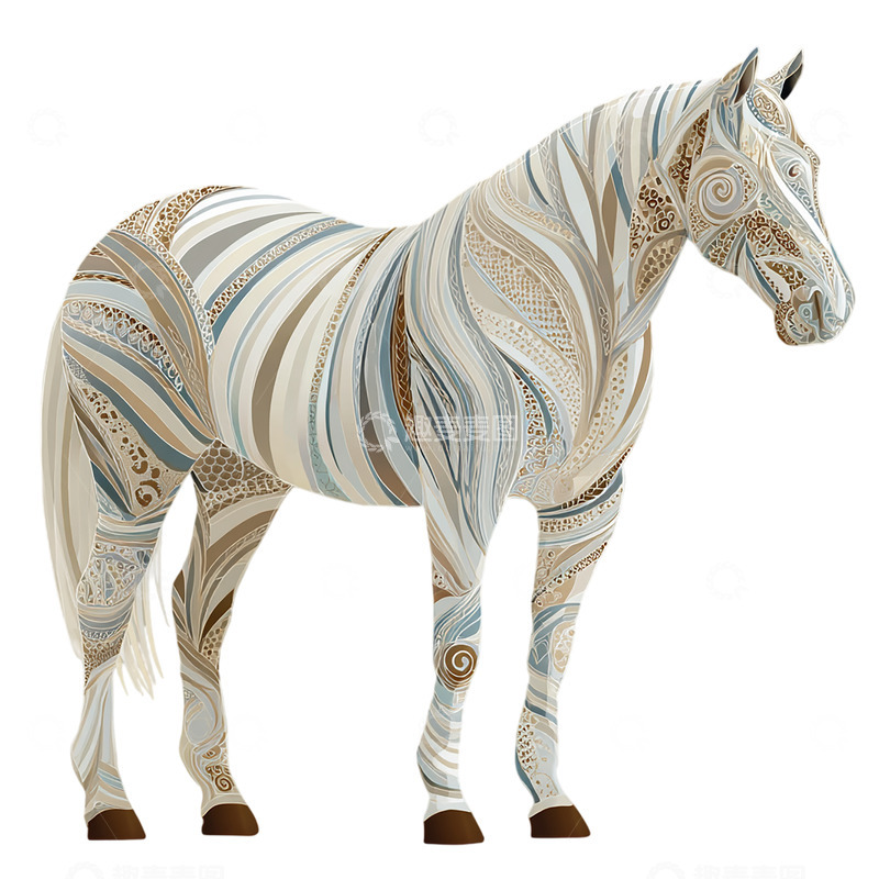 高清大图下载【趣麦麦图】奇幻马匹涂鸦艺术