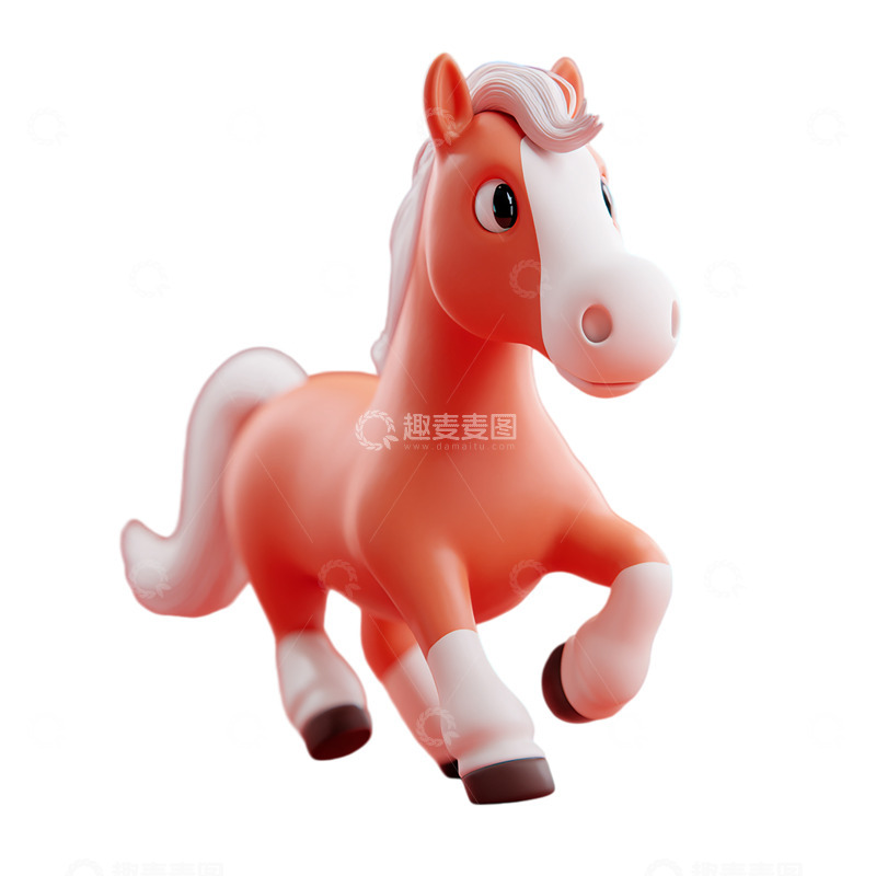 高清大图下载【趣麦麦图】活泼可爱的卡通小马