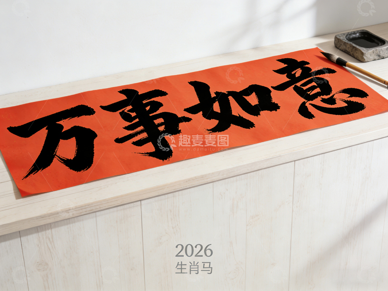 高清大图下载【趣麦麦图】书法对联新年祝福