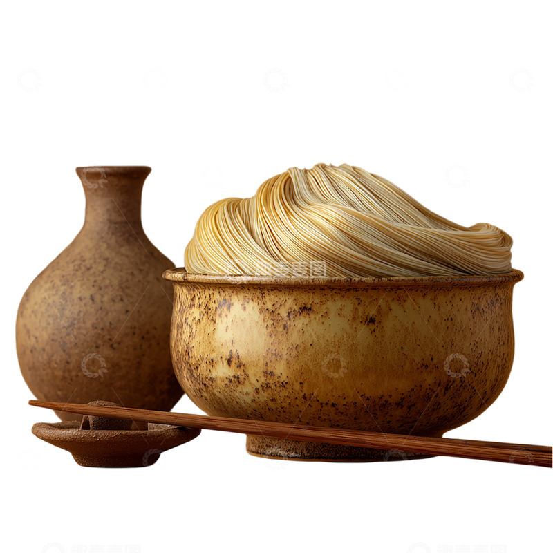 高清大图下载【趣麦麦图】古陶酱香与面团的静谧对话