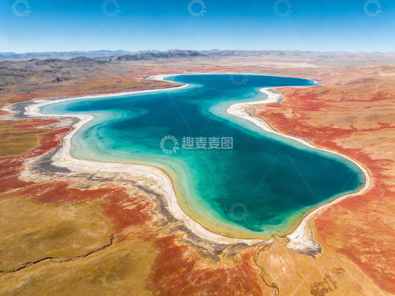 高清大图下载【趣麦麦图】航拍多彩湖泊自然风光