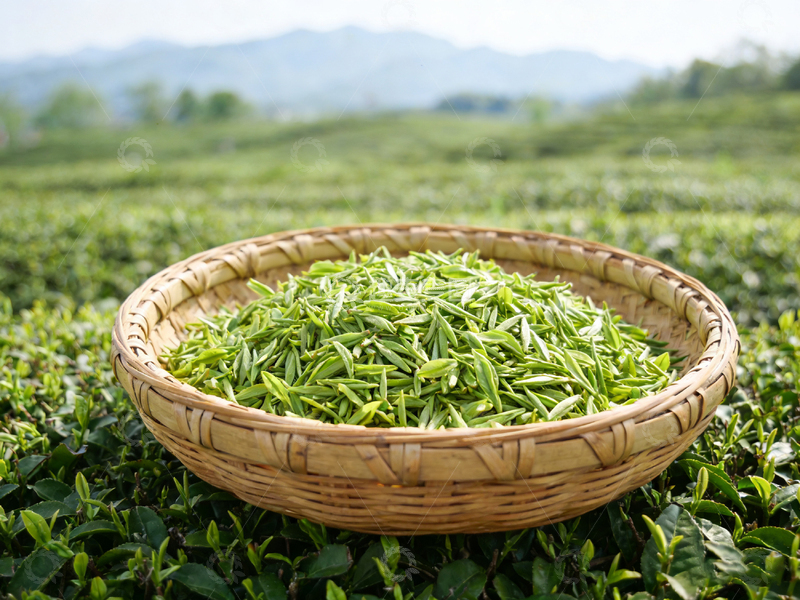 高清大图下载【趣麦麦图】茶园新茶翠绿鲜叶