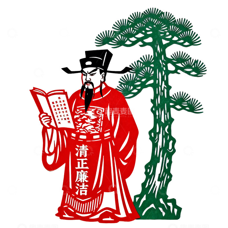 高清大图下载【趣麦麦图】传统中国风官员插画