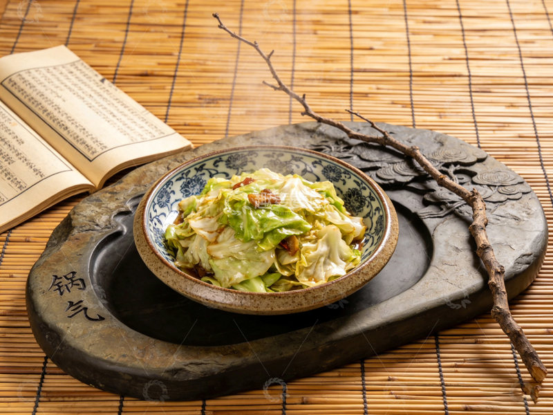 高清大图下载【趣麦麦图】中式家常菜炒卷心菜