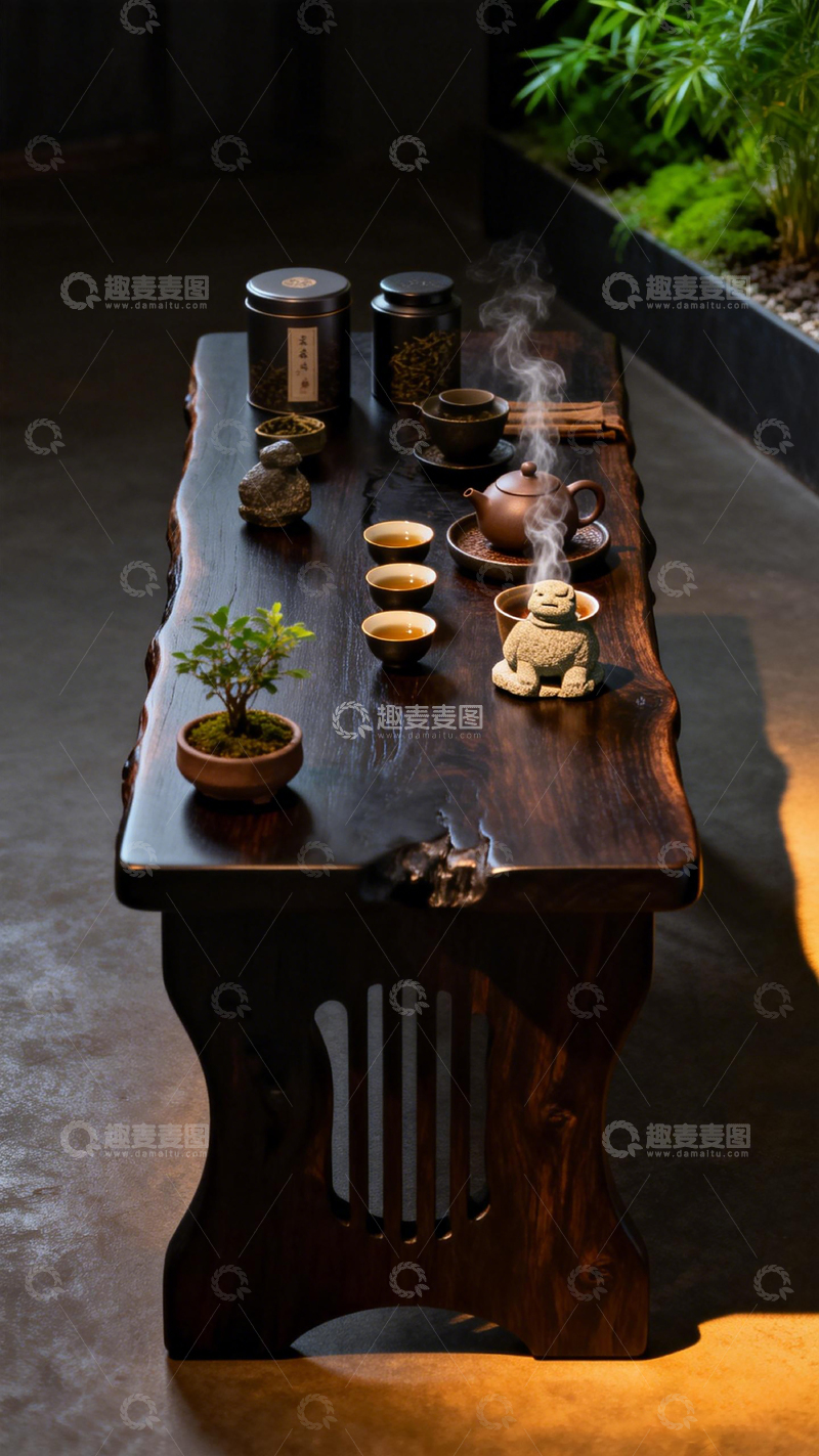 高清大图下载【趣麦麦图】古风茶室茶道布置