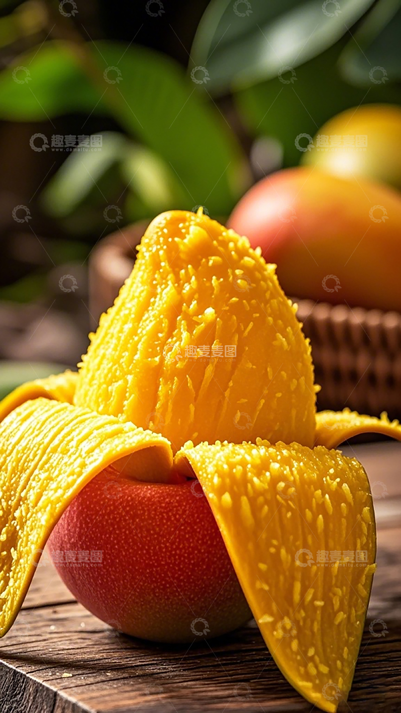 高清大图下载【趣麦麦图】新鲜芒果特写摄影