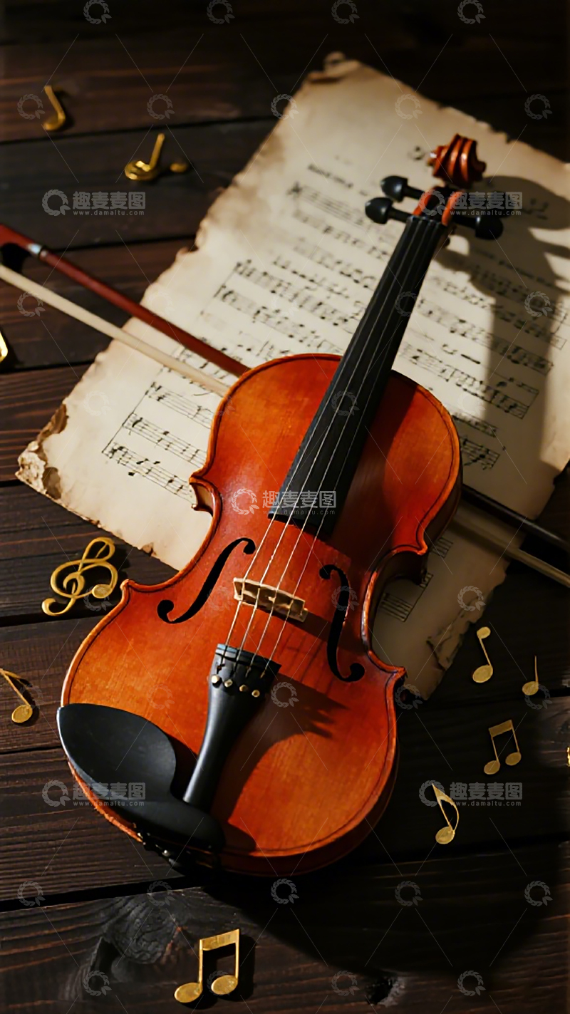 高清大图下载【趣麦麦图】古典音乐元素摄影构图