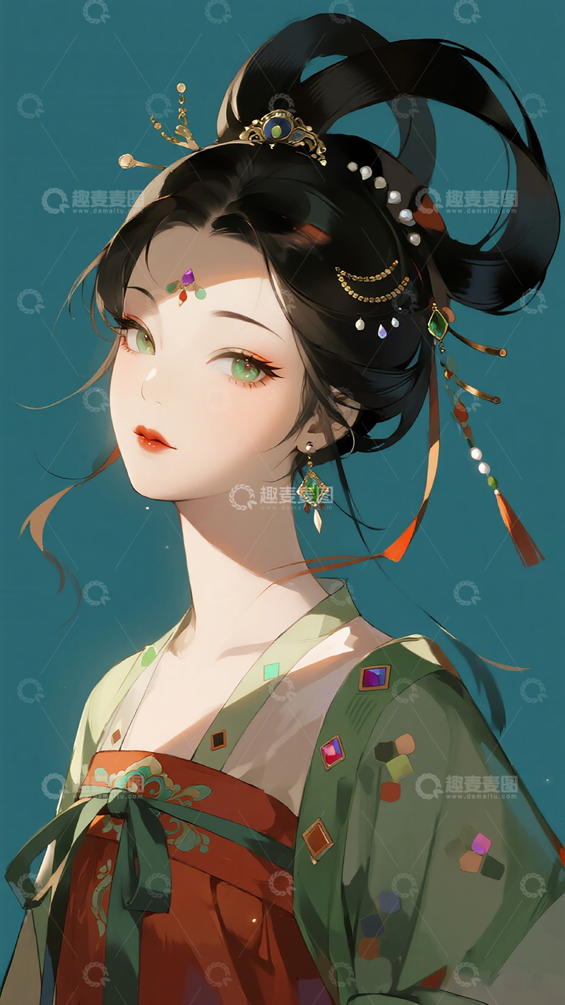 高清大图下载【趣麦麦图】古风动漫女性角色插画