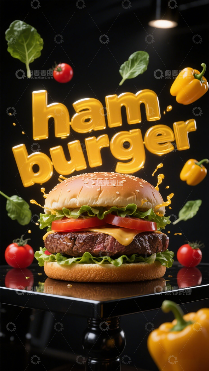 高清大图下载【趣麦麦图】美食汉堡广告摄影