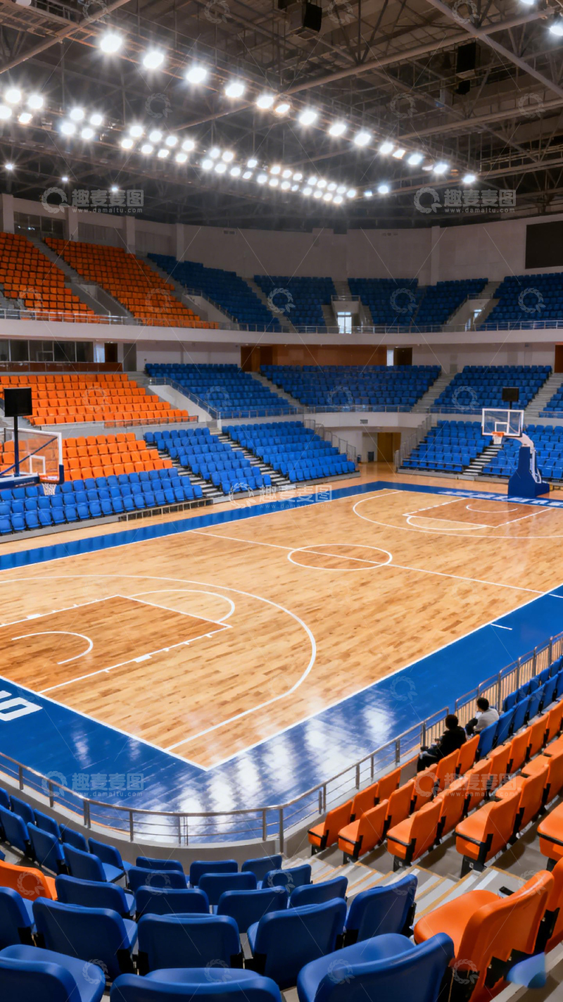 高清大图下载【趣麦麦图】体育馆内篮球场景
