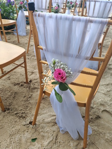 沙滩婚礼椅饰装饰