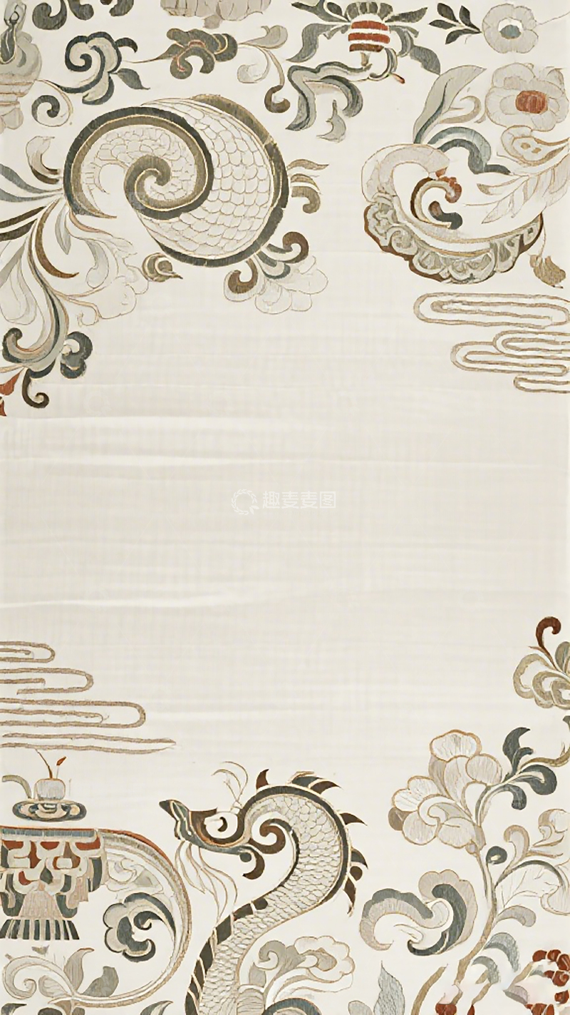 高清大图下载【趣麦麦图】传统中式鱼纹装饰壁纸