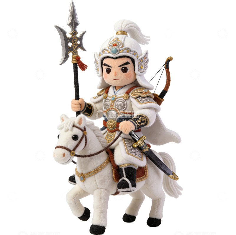 高清大图下载【趣麦麦图】Q版三国演义人物系列-吕布（免扣）