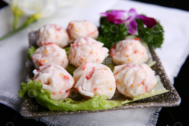 高清大图下载【趣麦麦图】美食海鲜丸子拼盘