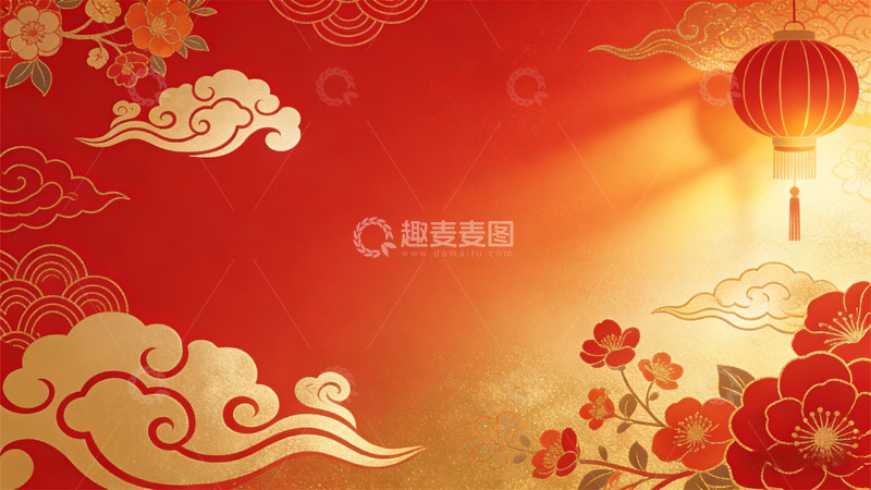 高清大图下载【趣麦麦图】新年PPT背景