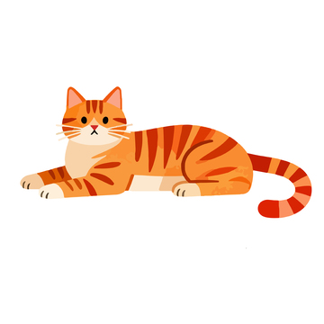 卡通可爱橘猫插画