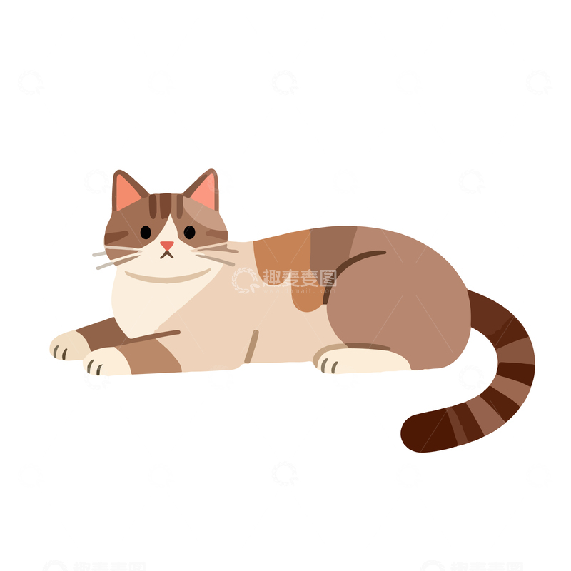 源文件下载【趣麦麦图】卡通猫咪插画素材