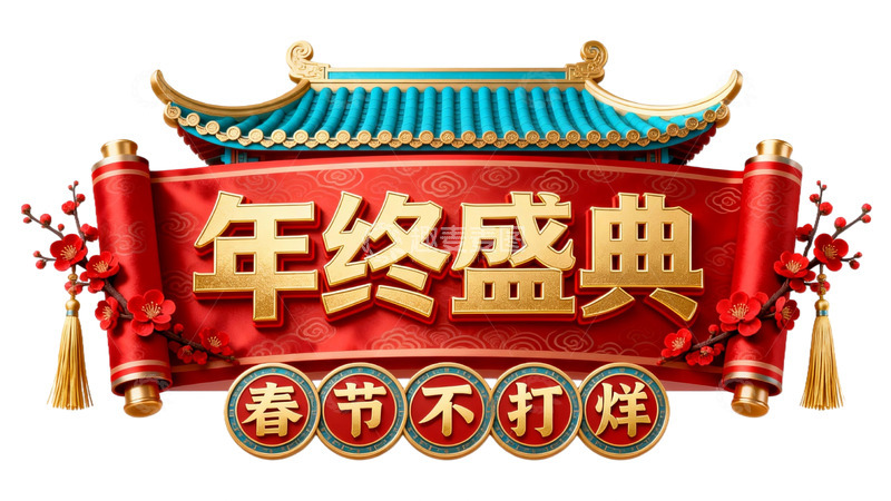 高清大图下载【趣麦麦图】年终盛典喜庆装饰素材