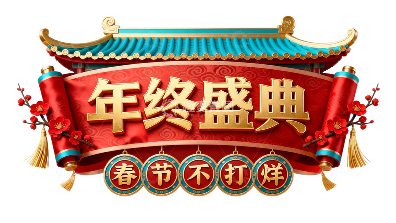 高清大图下载【趣麦麦图】年终盛典喜庆传统装饰图案