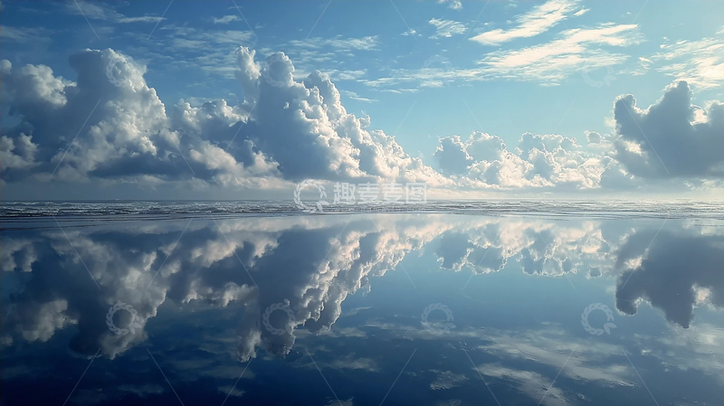 高清大图下载【趣麦麦图】天空镜像中的云海奇观