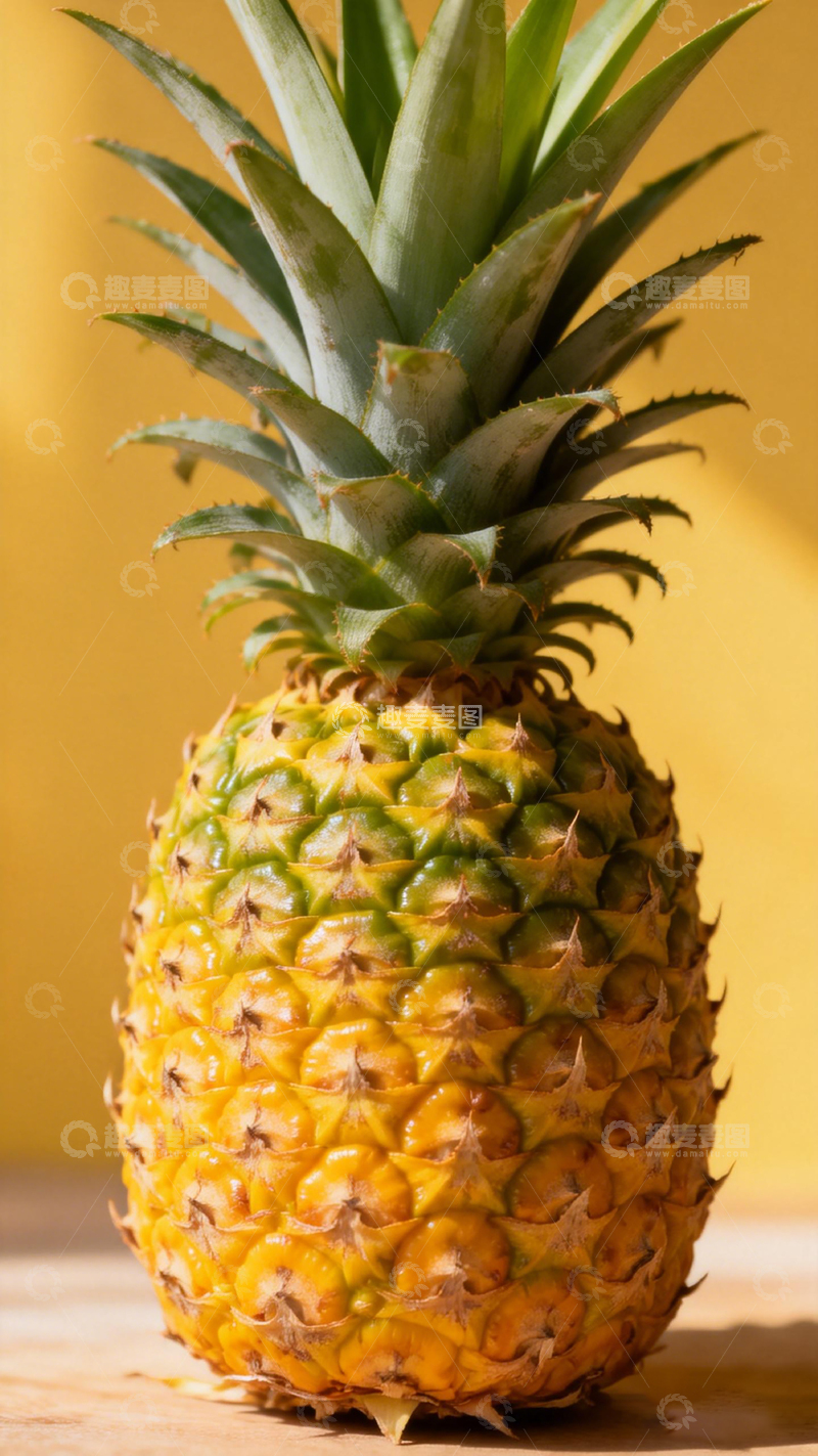 高清大图下载【趣麦麦图】鲜明菠萝特写摄影