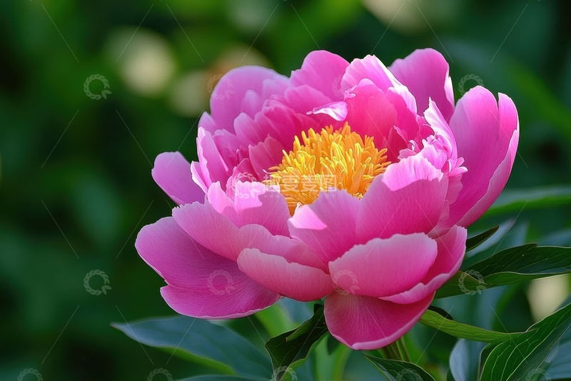 高清大图下载【趣麦麦图】盛开的一朵牡丹植物