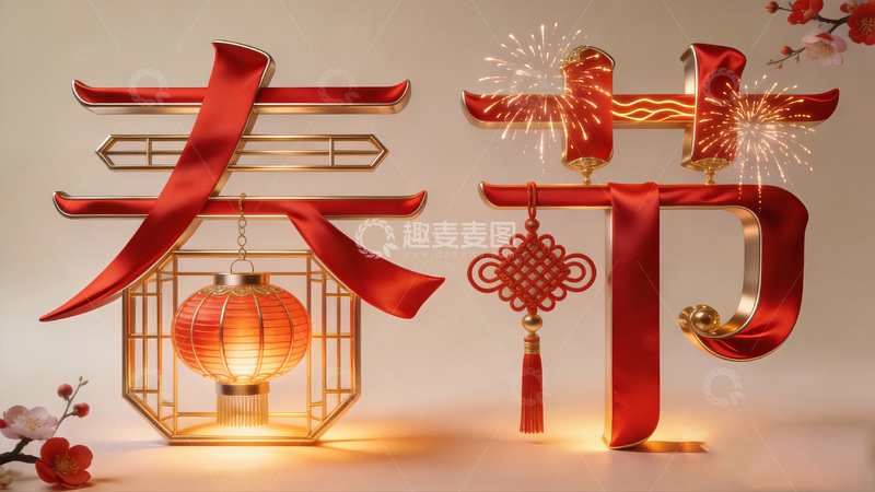 高清大图下载【趣麦麦图】春节喜庆装饰设计素材