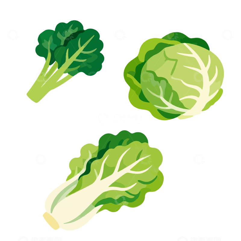 源文件下载【趣麦麦图】卡通蔬菜椰菜插画设计元素