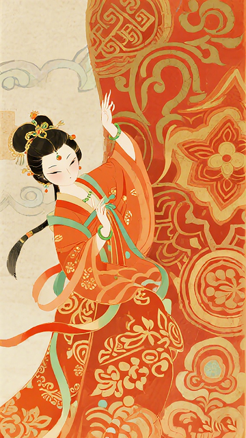 古风仕女插画艺术图