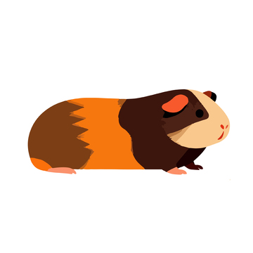 卡通豚鼠插画设计素材