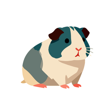 卡通豚鼠动物插画