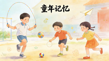 童趣游戏插画童年回忆