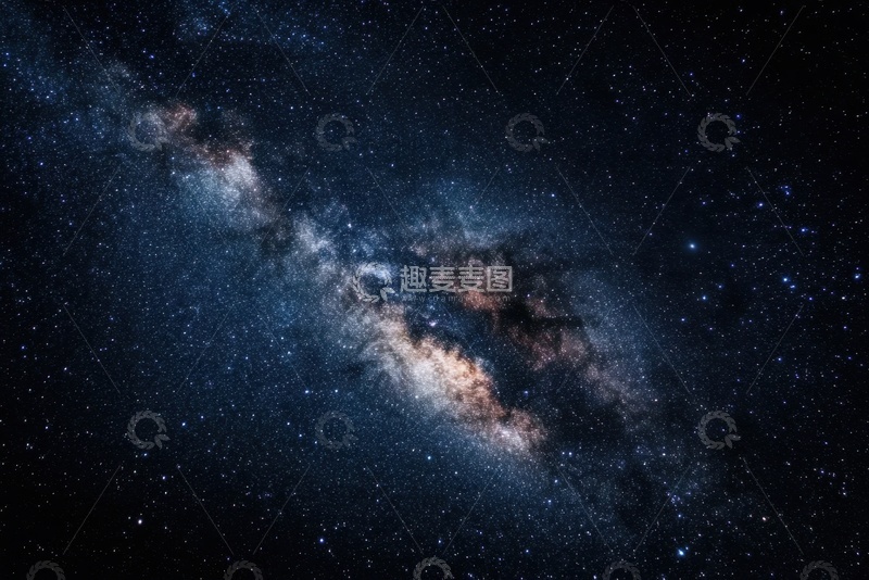 高清大图下载【趣麦麦图】夜晚的星空银河