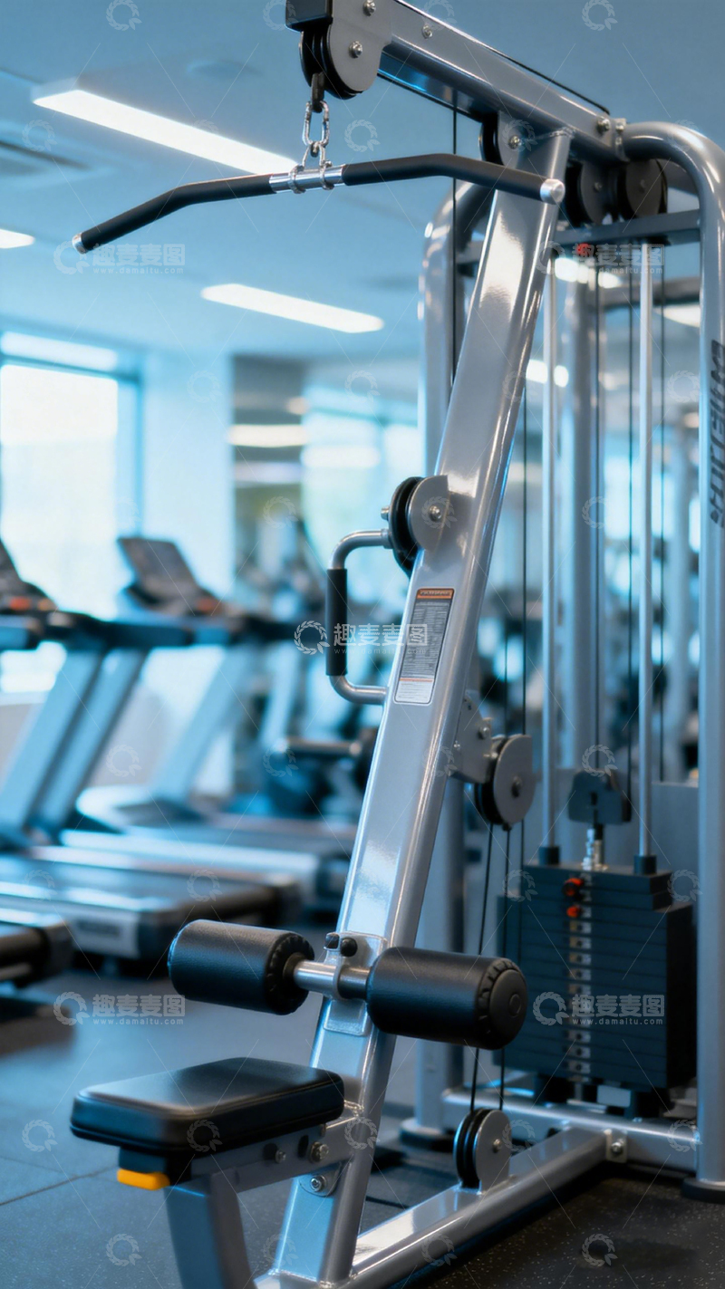 高清大图下载【趣麦麦图】健身房力量训练器材特写