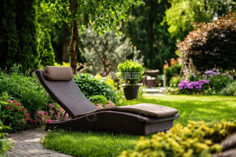 高清大图下载【趣麦麦图】花园里的躺椅