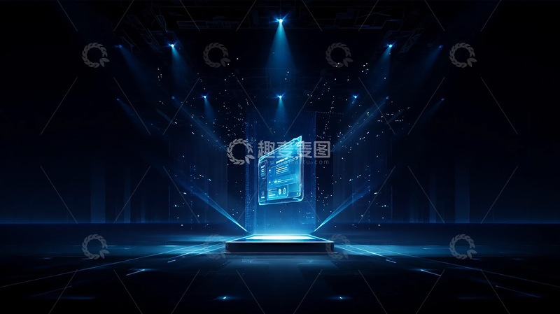 高清大图下载【趣麦麦图】科技感数字屏幕展示背景