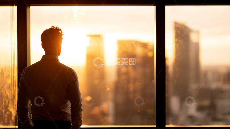 高清大图下载【趣麦麦图】逆光之下的沉思剪影