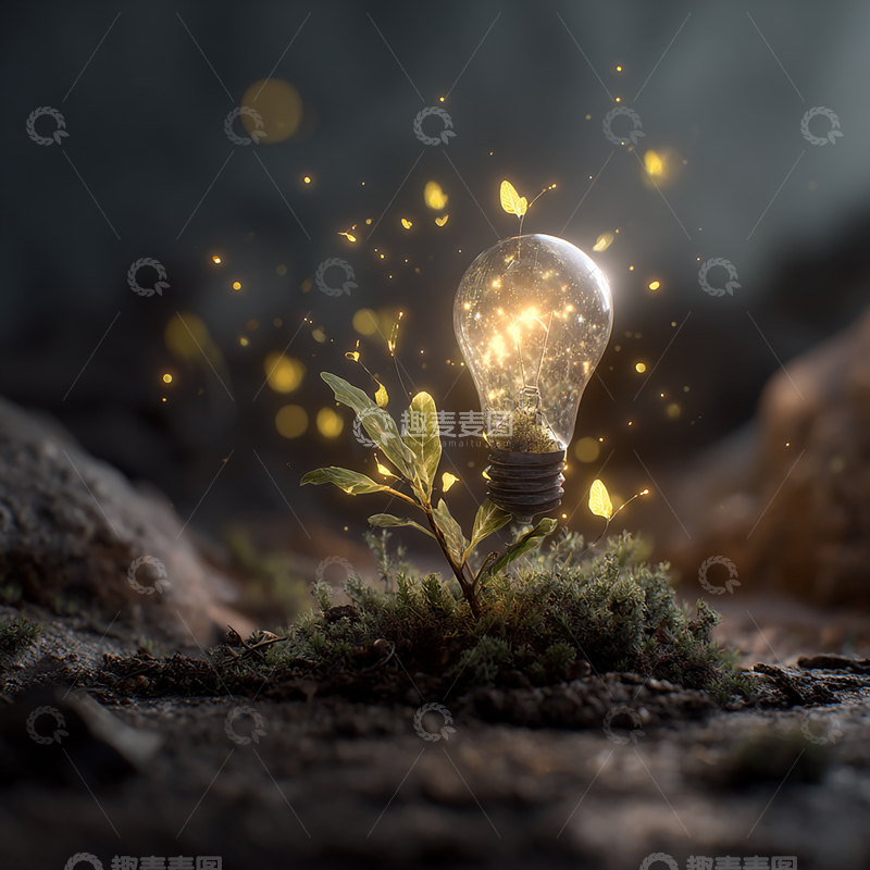 高清大图下载【趣麦麦图】灵感之光：奇幻生命的萌芽