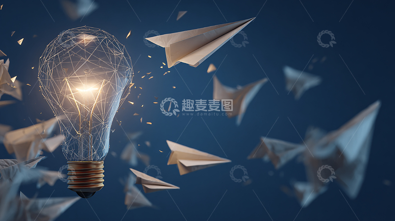 高清大图下载【趣麦麦图】创意灯泡的未来启示录