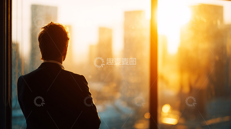 高清大图下载【趣麦麦图】逆光之下的孤独思考