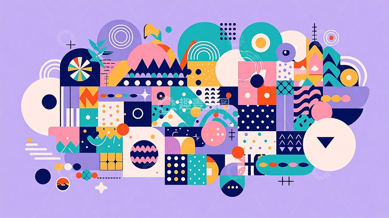 高清大图下载【趣麦麦图】极简几何抽象艺术奇观