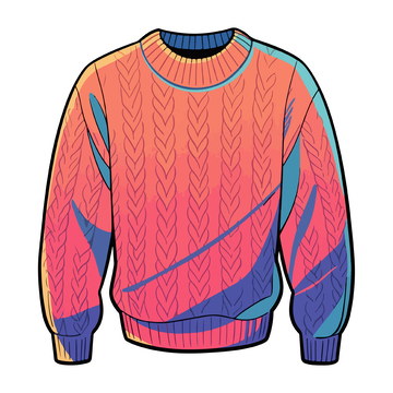 彩色针织毛衣设计素材