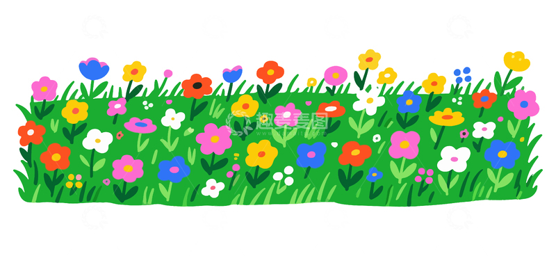 源文件下载【趣麦麦图】卡通风花坛设计素材