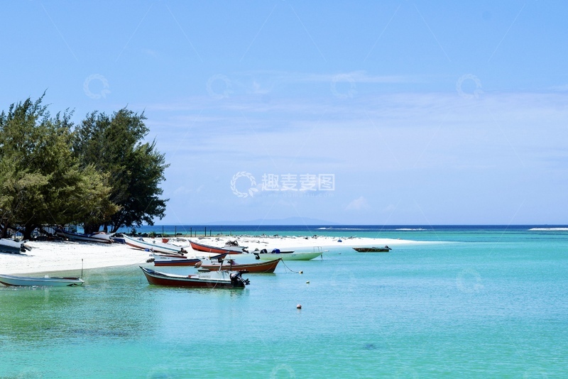 高清大图下载【趣麦麦图】碧海蓝天沙滩风光摄影图片