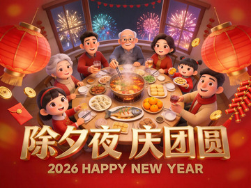 新年除夕AI海报图